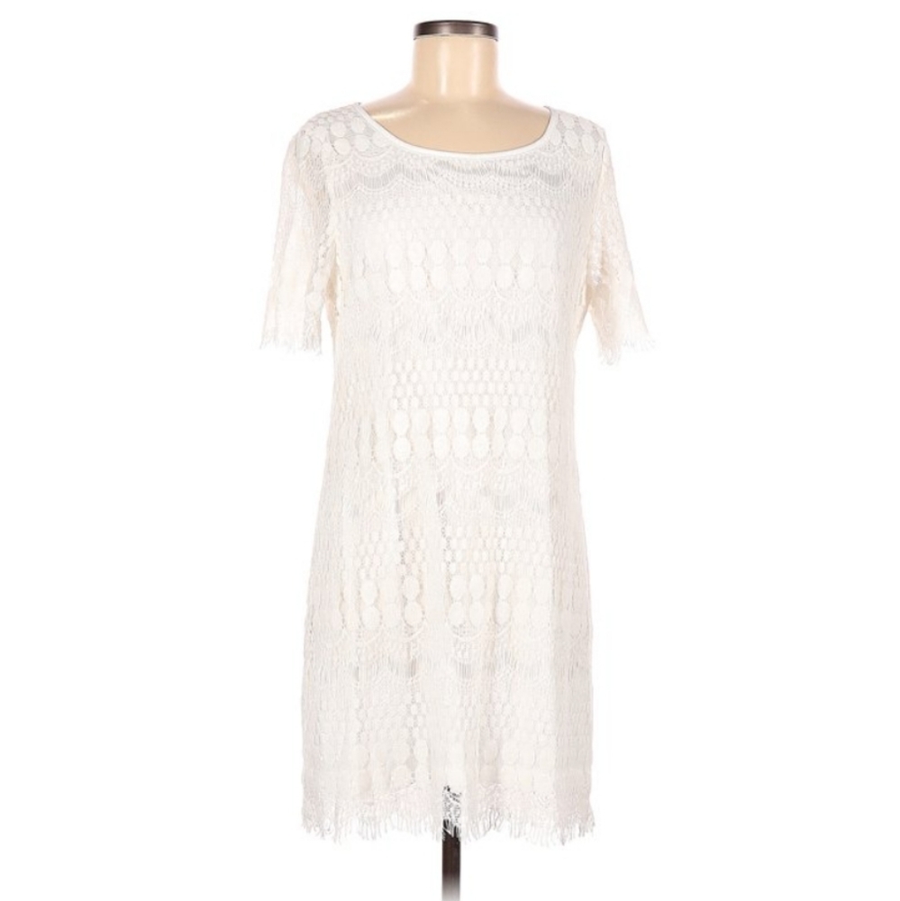 MSLG Womens Floral Lace Overlay Dress - Picture 2 of 14